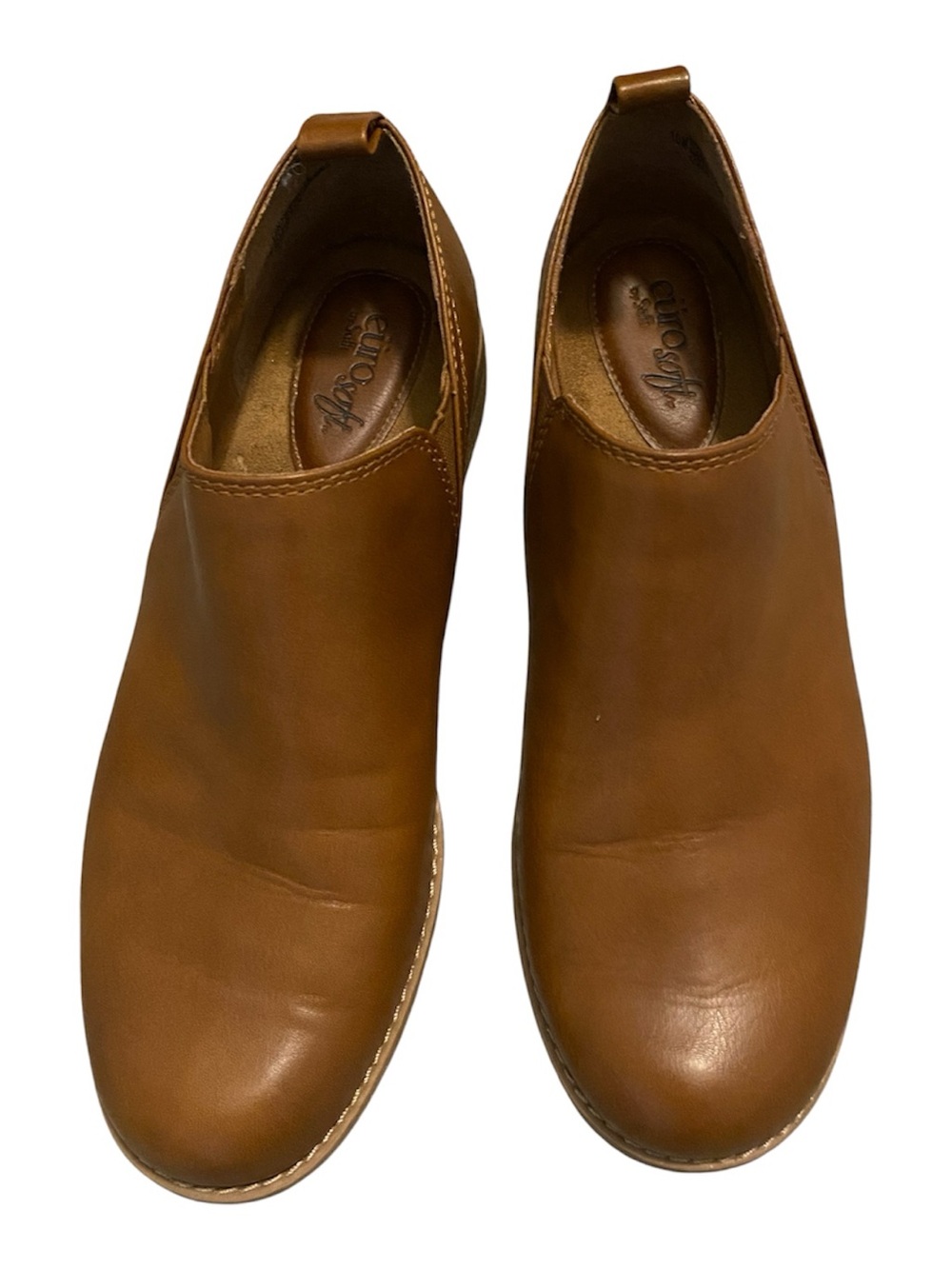 Euro soft by Sofft Cognac Leather Slip-On Loafers